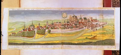 ブールジュと大学の眺め、ベリーの首都、1646 作： French School
