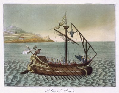 G.デュラスが使用した海軍クレーン、カラスの眺め、1796年 作： French School