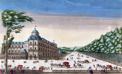 オーストリア、アイゼンシュタット、エステルハジー城の眺め 作： French School