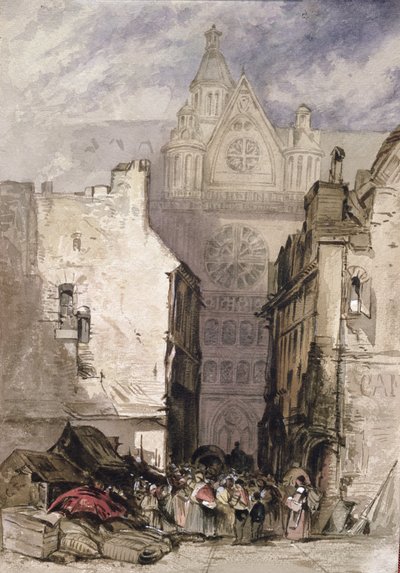 聖オスタッシュとレアールの眺め、1820年頃 作： French School