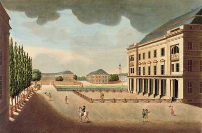 19世紀初頭のベルリン証券取引所の眺め 作： French School