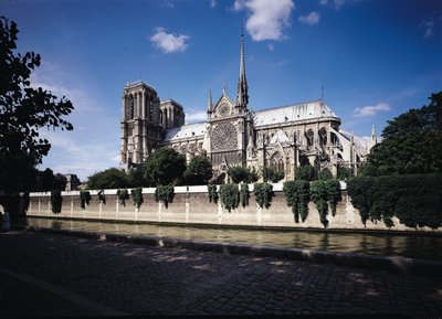 セーヌ川からの大聖堂の眺め、1163-1345（98568も参照） 作： French School