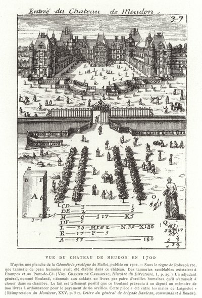 1700年のシャトードムドンの眺め 作： French School