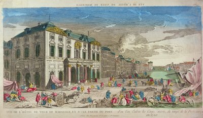ホテルドゥヴィル、マルセイユ、1720年のビュー 作： French School