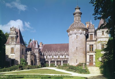 中庭と塔の眺め、1536-48 作： French School