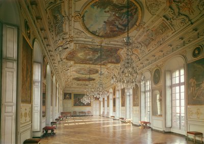 La Belle Inutileとして知られるギャラリーのビュー。ロバートドコット（1656-1735）c.1700によって設計されました。 作： French School
