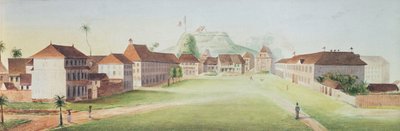 ガイアナ、フランス領ガイアナで歩兵兵舎のビュー、c。 1840（紙にトイレ） 作： French School