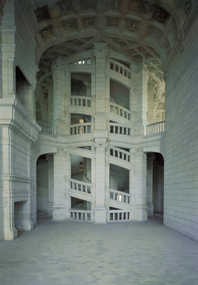 主階段の眺め、1519-46 作： French School