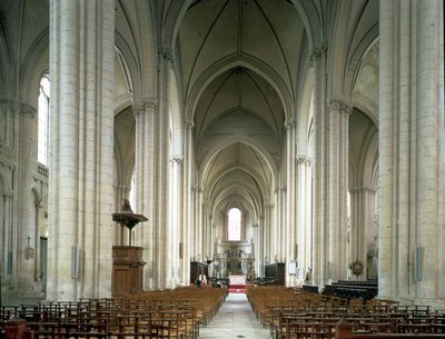 身廊の眺め、c.1162-80 作： French School