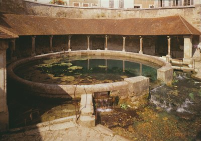 フォスディオンヌ周辺に建設された洗面所の眺め 作： French School