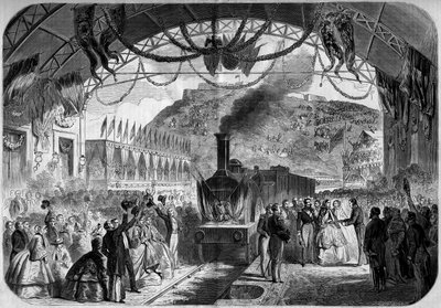ナポレオン3世(1808-1873)とウージェニー皇帝(1826-1920)のシェルブール訪問(マンシュ地方、50) 作： French School