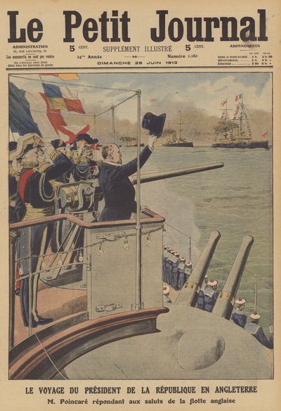 フランス大統領の英国訪問（カラーリトグラフ 作： French School