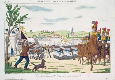 Vive lesFrançais！、1818年の外国部隊の出発 作： French School