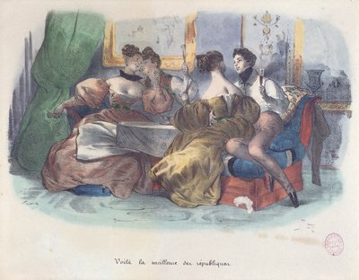最高の共和国、1848年の革命の風刺画 作： French School