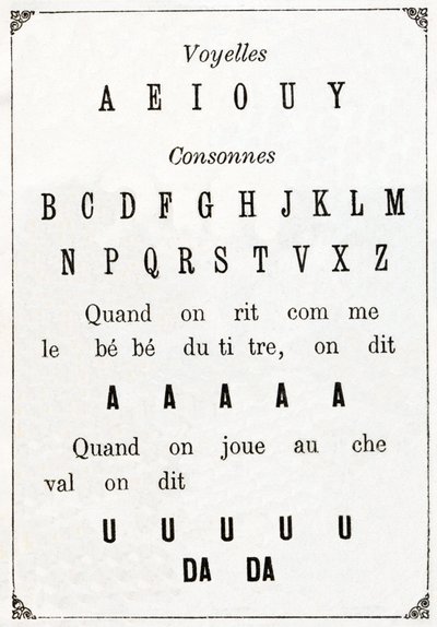 Alphabet des petits savants "の母音とコンヌ 19世紀後半（クロモリトグラフ 作： French School
