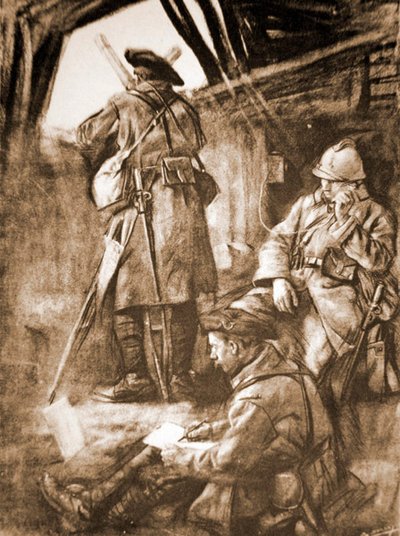 第一次世界大戦 西部戦線のフランス軍観測所 作： French School