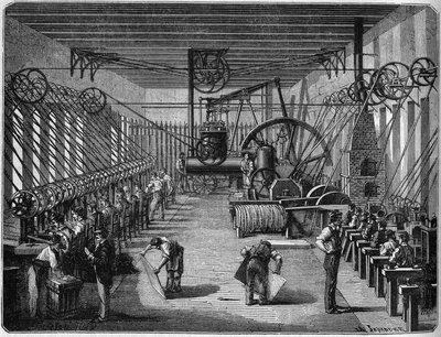 1870年の戦争。爆発物カプセル製造工場（カプセリー）。バイヨンヌ、ピレネー・アトランティック(64) 作： French School