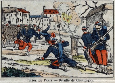 1870年のフランスとプロイセンの戦争：1870年11月30日から12月2日までのChampignyの戦いまたはVilliersの戦い。 作： French School