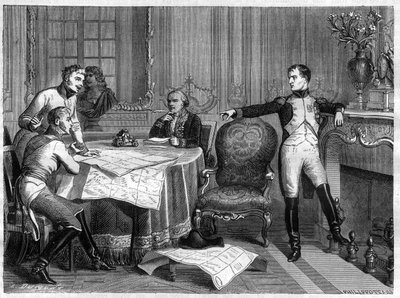 第五次連合軍の戦争 1809年 - ショーンブルン条約（10月14日）の締結 作： French School