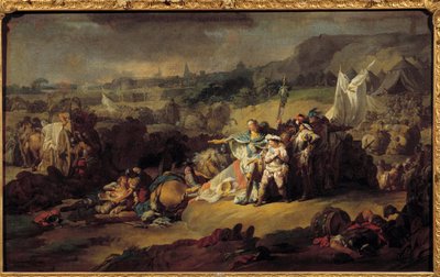 オーストリア継承戦争（1740年〜1748年）。"フォントノワの戦い 作： French School