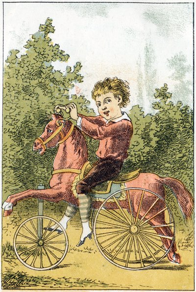 馬を弾くときはU U U U U U U DA DAと言う - 19世紀末「Alphabet des petits savants」（クロモリソグラフ 作： French School