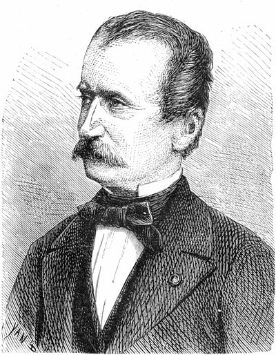 ヴィルヘルム・フォン・エンガート (1814-1884) オーストリアのエンジニア (エンジン)、彫刻 作： French School
