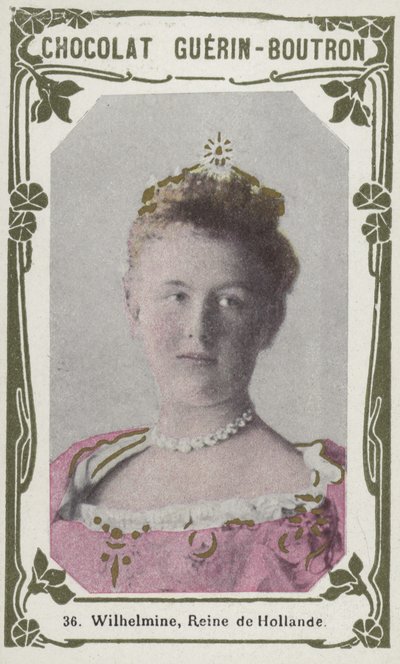Wilhelmine、Reine de Hollande（カラー写真） 作： French School