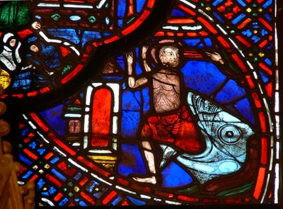 ヨナを描いたウィンドウw0がクジラから現れる 作： French School