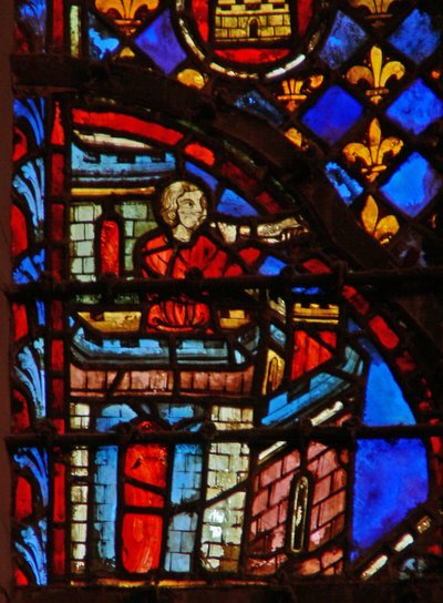 Window w3 the Sounding a trumpet（Sofar？） 作： French School