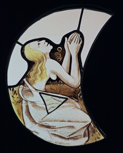 最後の裁判で復活した女性を描いたウィンドウw71。 Ex St Vivien、ルーアン 作： French School