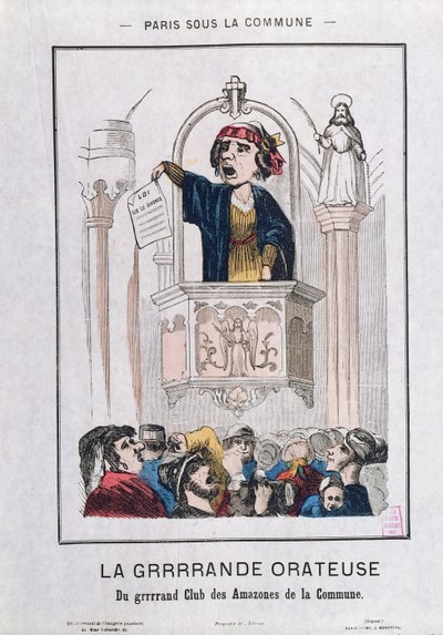 1871年のコミューン期間中のレディースクラブ 作： French School