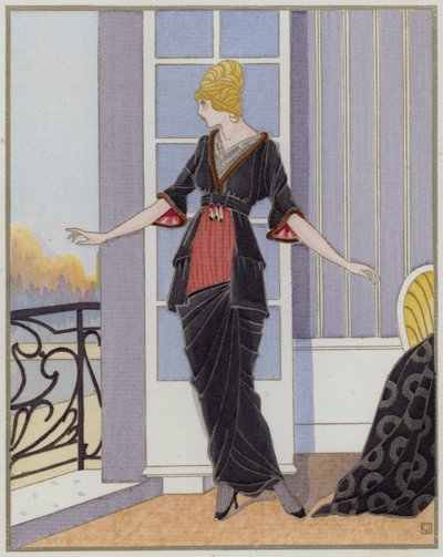デザイナーBechoff-Davidによる1910年代の女性ファッション。(リトグラフ） 作： French School