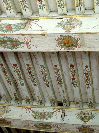 木製の梁、シャトードワロン、ロワール渓谷（塗装済み木材）（265494も参照） 作： French School