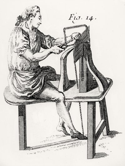 アンドレジェイコブルーボのLArt du Menuisierのパブ。 1769-74 作： French School