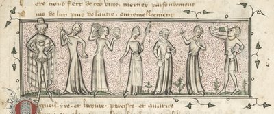 イェーツ・トンプソン 21, f. 165、七つの大罪、1380年頃（ベラム） 作： French School