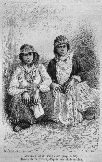 今日シリアから来た若い女の子たち。フェニシア、レバノン、ジューディーへの旅。 1884年、ルイ・チャールズ・エミール・ロルテによる1875-1880 作： French School