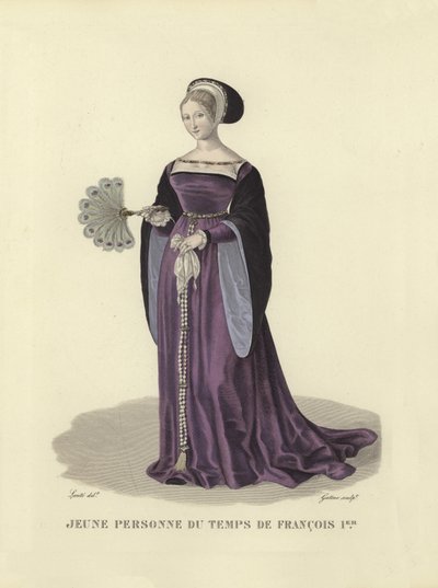 フランスのフランシスコ1世の時代の若い女性 作： French School