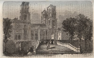 ラオンのノートルダム大聖堂（1150-1180年）、アイヌ地方 - Victor Duruy（1811-1894）の「Histoire de France」に掲載された彫刻 - 1882年 作： French School