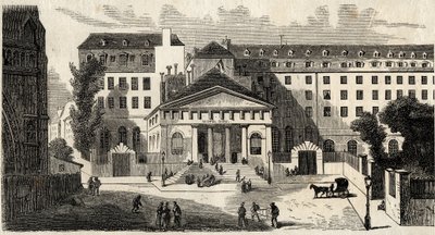 パリのオテル・デュー（ホテル・デュー） - 19世紀 - エドモンド・テクシエ1852年の「Tableau-de-Paris」に掲載されたエングレービング 作： French School