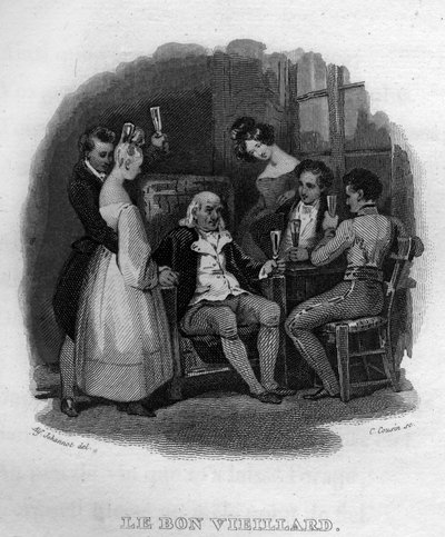 le bon vieillard フランスの詩人・作詞家であるPierre Jean de Beranger（1780-1857）の『Oeuvres completes』（1834年）に収録されているChanson de Beranger。 作： French School