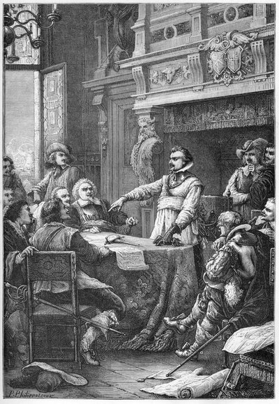 5月2日にホテル・ド・ヴィルに貸し出されたジャン・ギトン（1585-1654）の宣誓書 作： French School