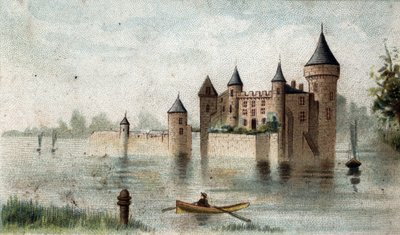 シャトー・ドゥ・ラ・ブリード（ジロンド）の眺め。 作： French School