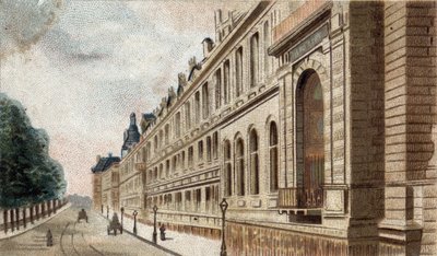 パリのルーヴル美術館の風景。 作： French School