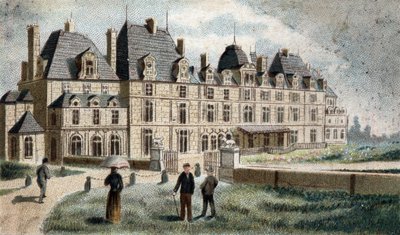 ユーロ城の眺め（セーヌ・インフェリュール）。 作： French School