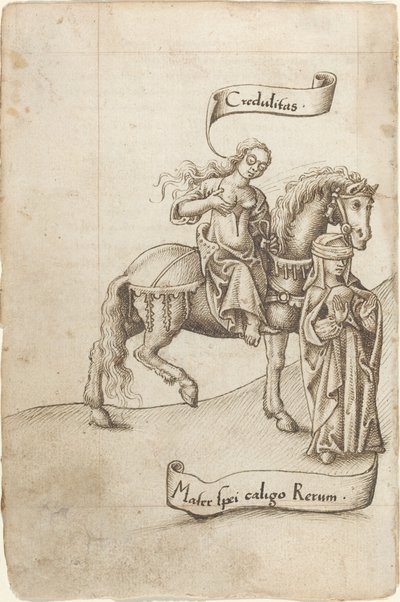 希望の母を看護する準備をしているCredulity [fol。 18裏】 作： French early 16th Century