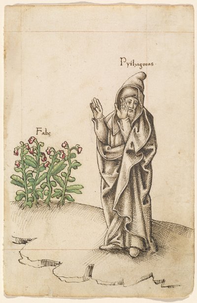 「豆を食べないで」[fol. 25直腸] 作： French early 16th Century