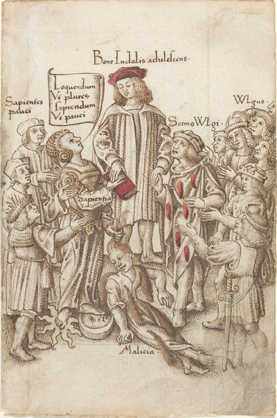 「公道の外を歩くな」[fol. 35直腸] 作： French early 16th Century