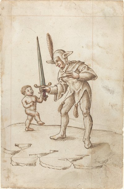 「鋭い剣を退ける」 [fol. 44直腸] 作： French early 16th Century