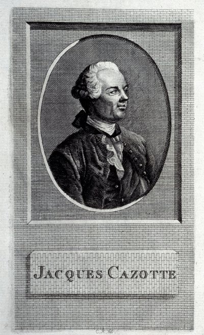作者ジャック・カゾットの肖像画、1720～1792年、18世紀。 作： French master.