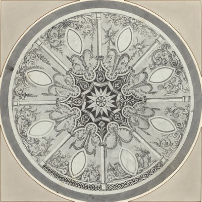 はめ込み円形テーブルトップのデザイン、代替品あり 作： French or Italian 18th Century